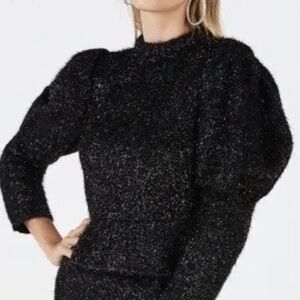 BCBGMaxAzria Black Beauty JAQUELTA SWEATER TOP Women’s Size Large L NWT